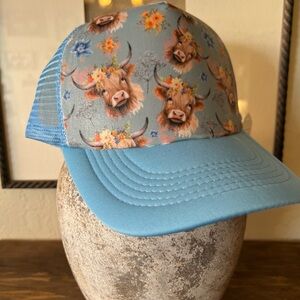 Floral Cow Print Women's Cap